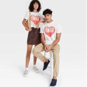 Latino Heritage Month Adult Gender Inclusive Familia Short Sleeve T-Shirt - Whit